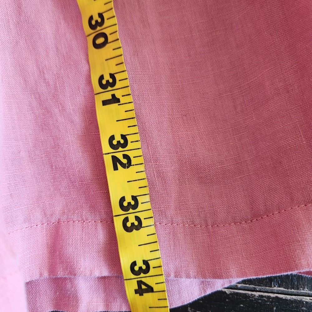 Lucky Brand Baby Doll Tiered Linen Dress Small Pink Boho Summer Beach Croquette - Picture 5 of 11